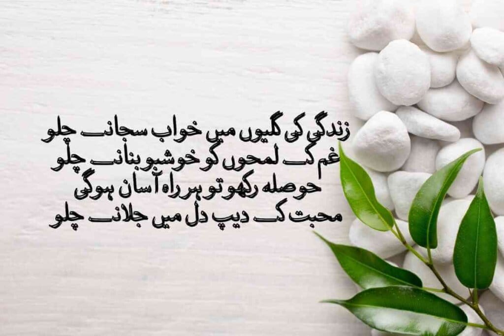 Inspirational Urdu quote with English translation . Best Urdu Poetry