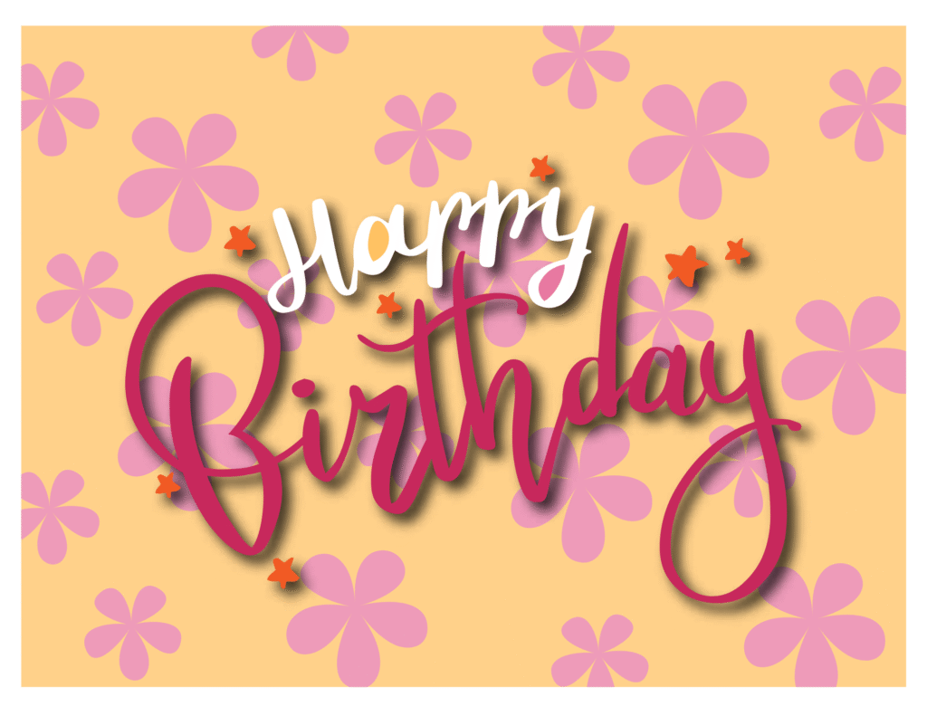 Colorful birthday card printables for kids with balloons and cupcakes Happy Birthday Cards